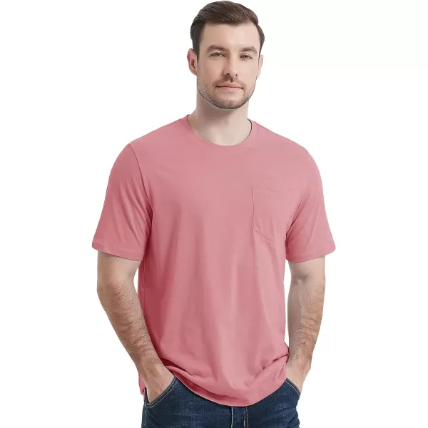 MAGCOMSEN Mens T Shirt Short Sleeve Pocket T Shirt Cotton Crewneck Tee Regular Fit Ribbed Neckline Shirt for Men