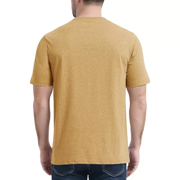MAGCOMSEN Mens T Shirt Short Sleeve Pocket T Shirt Cotton Crewneck Tee Regular Fit Ribbed Neckline Shirt for Men