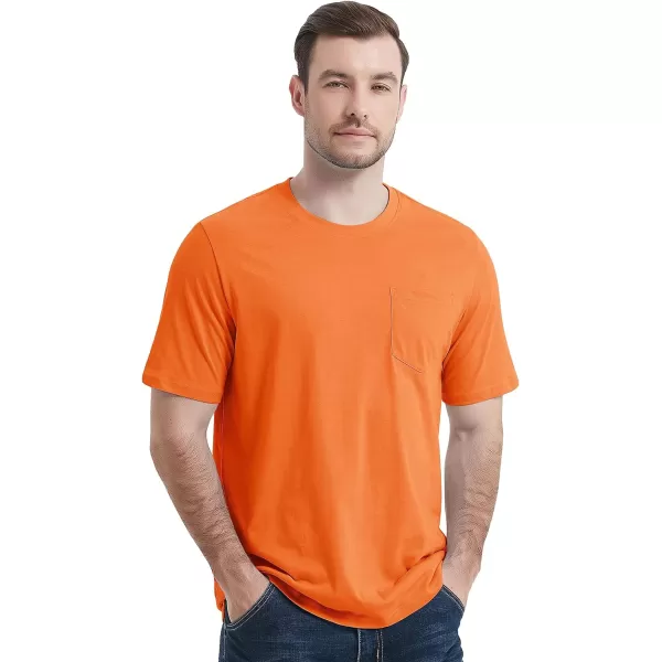 MAGCOMSEN Mens T Shirt Short Sleeve Pocket T Shirt Cotton Crewneck Tee Regular Fit Ribbed Neckline Shirt for Men