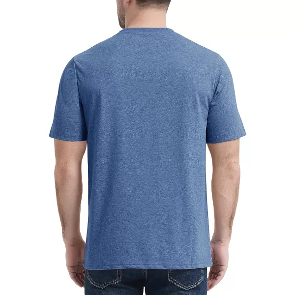 MAGCOMSEN Mens T Shirt Short Sleeve Pocket T Shirt Cotton Crewneck Tee Regular Fit Ribbed Neckline Shirt for Men