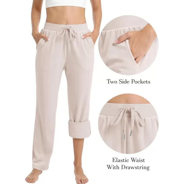 MAGCOMSEN Women's Fleece Pants Track Athletic Running Yoga Velour Pants Jogger Comfy Pajama Lounge Sweatpants