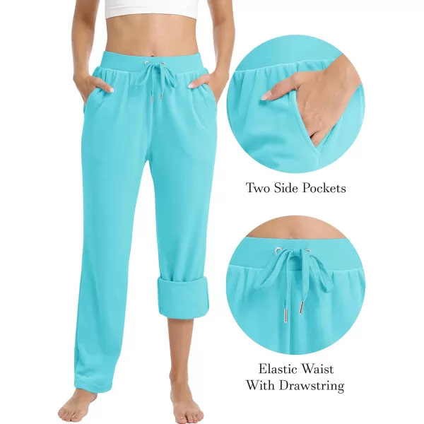 MAGCOMSEN Women's Fleece Pants Track Athletic Running Yoga Velour Pants Jogger Comfy Pajama Lounge Sweatpants