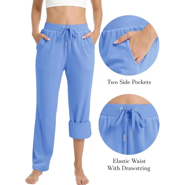 MAGCOMSEN Women's Fleece Pants Track Athletic Running Yoga Velour Pants Jogger Comfy Pajama Lounge Sweatpants