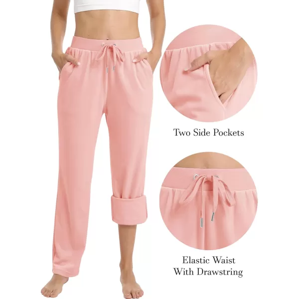 MAGCOMSEN Women's Fleece Pants Track Athletic Running Yoga Velour Pants Jogger Comfy Pajama Lounge Sweatpants