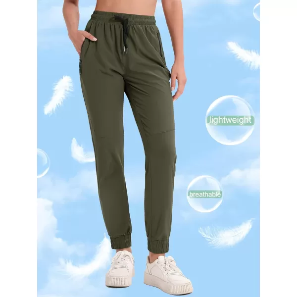 MAGCOMSEN Women's Hiking Joggers Pants Lightweight Quick Dry Gym Workout Running Pants with Pockets Outdoor Sweatpants