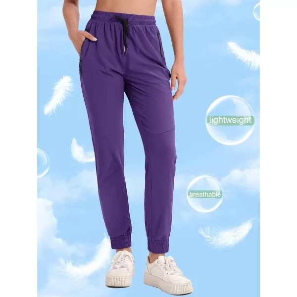 MAGCOMSEN Women's Hiking Joggers Pants Lightweight Quick Dry Gym Workout Running Pants with Pockets Outdoor Sweatpants