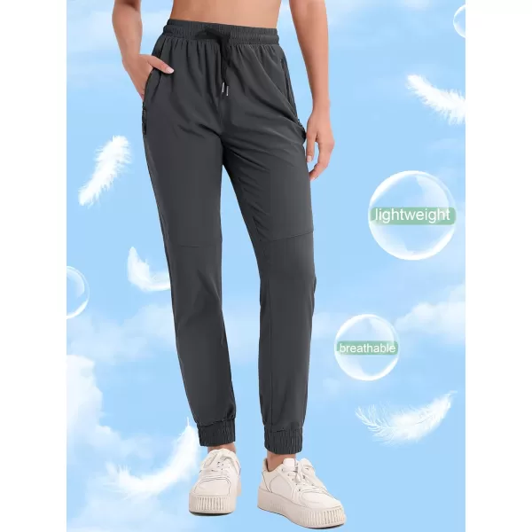 MAGCOMSEN Women's Hiking Joggers Pants Lightweight Quick Dry Gym Workout Running Pants with Pockets Outdoor Sweatpants