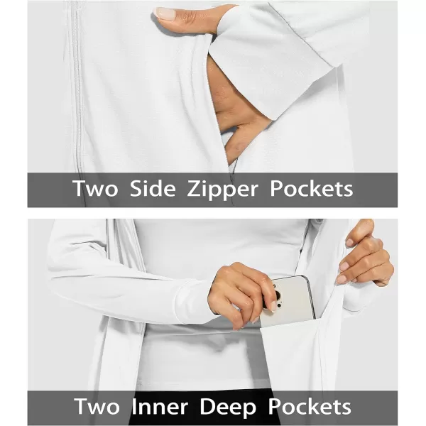 MAGCOMSEN Women's Jackets Lightweight UPF 50+ Sun Protection Shirt Hoodie Hiking Running Athletic Jacket Thumb Hole 4 Pockets