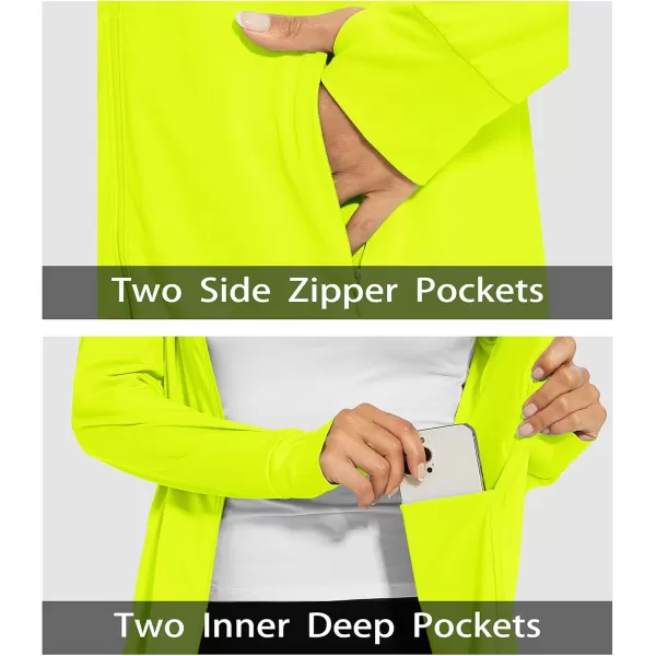 MAGCOMSEN Women's Jackets Lightweight UPF 50+ Sun Protection Shirt Hoodie Hiking Running Athletic Jacket Thumb Hole 4 Pockets