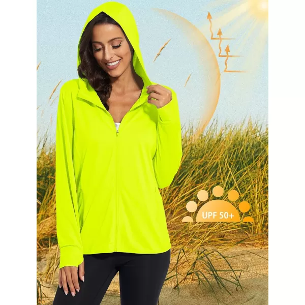 MAGCOMSEN Women's Jackets Lightweight UPF 50+ Sun Protection Shirt Hoodie Hiking Running Athletic Jacket Thumb Hole 4 Pockets