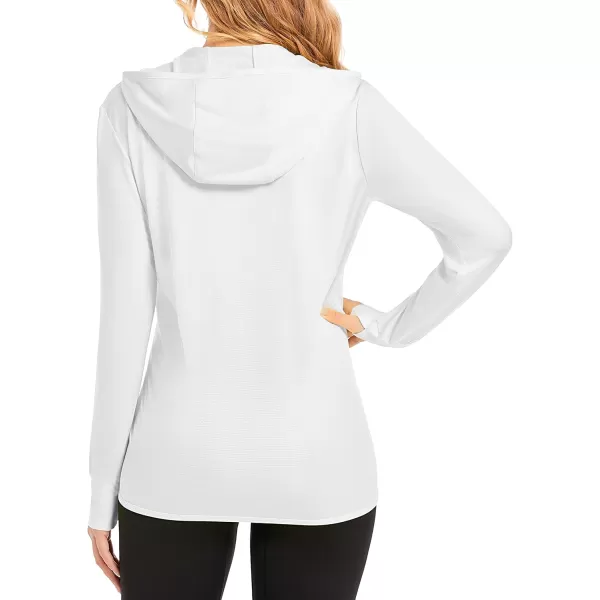 MAGCOMSEN Women's Jackets Lightweight UPF 50+ Sun Protection Shirt Hoodie Hiking Running Athletic Jacket Thumb Hole 4 Pockets