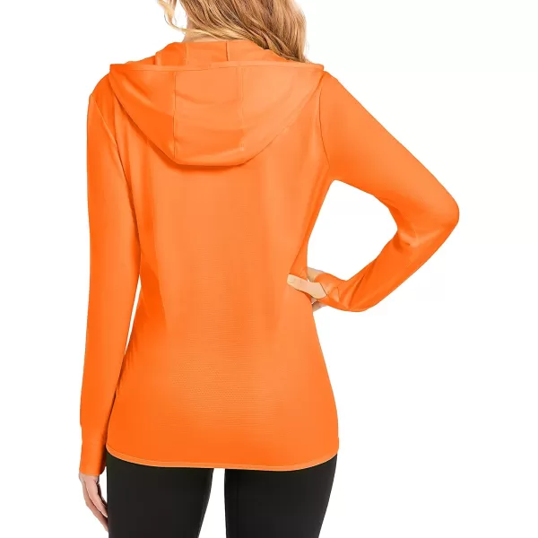 MAGCOMSEN Women's Jackets Lightweight UPF 50+ Sun Protection Shirt Hoodie Hiking Running Athletic Jacket Thumb Hole 4 Pockets