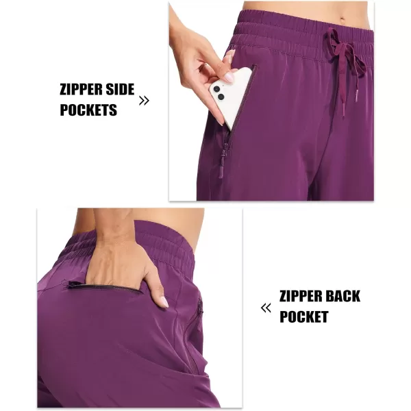 MAGCOMSEN Women's Joggers Lightweight Quick Dry Hiking Pants Water Resistant Running Athletic Workout Sweatpants Pockets