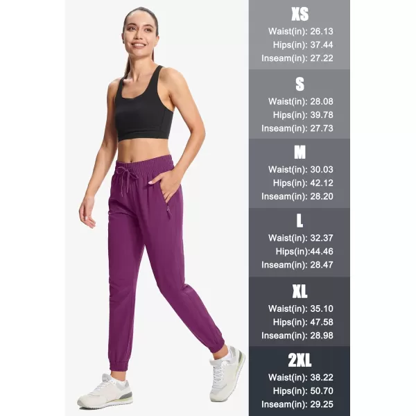 MAGCOMSEN Women's Joggers Lightweight Quick Dry Hiking Pants Water Resistant Running Athletic Workout Sweatpants Pockets