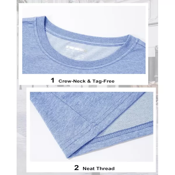 MAGCOMSEN Women's Long-Sleeve Crew-Neck Cotton T-Shirt Classic-Fit Shirt Soft Breathable Casual Tee Basic Tops