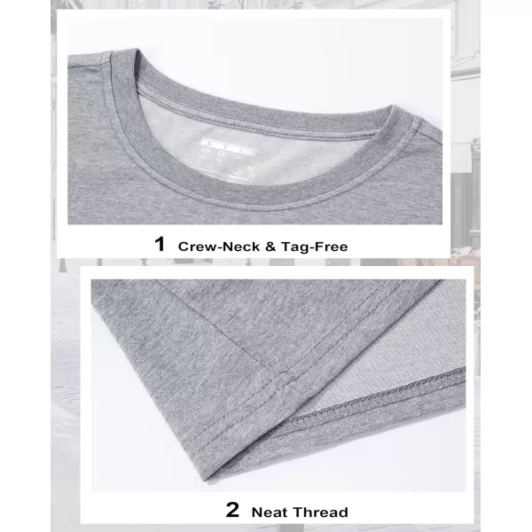 MAGCOMSEN Women's Long-Sleeve Crew-Neck Cotton T-Shirt Classic-Fit Shirt Soft Breathable Casual Tee Basic Tops