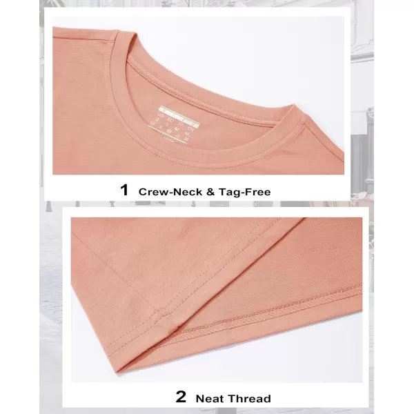 MAGCOMSEN Women's Long-Sleeve Crew-Neck Cotton T-Shirt Classic-Fit Shirt Soft Breathable Casual Tee Basic Tops