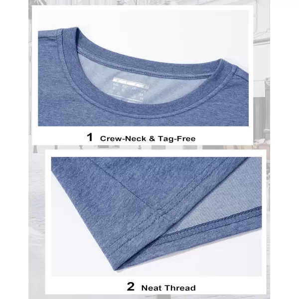 MAGCOMSEN Women's Long-Sleeve Crew-Neck Cotton T-Shirt Classic-Fit Shirt Soft Breathable Casual Tee Basic Tops
