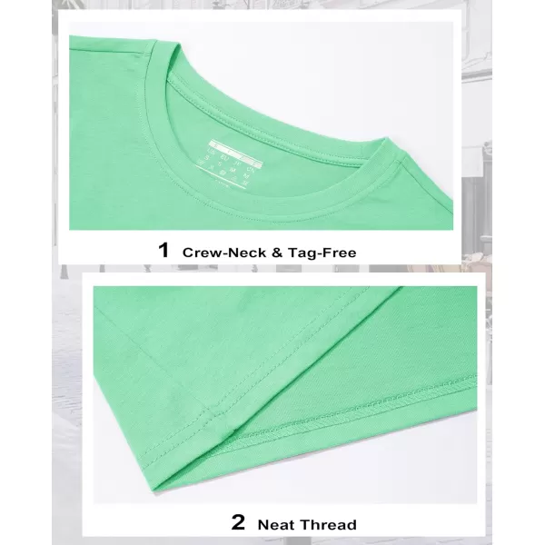 MAGCOMSEN Women's Long-Sleeve Crew-Neck Cotton T-Shirt Classic-Fit Shirt Soft Breathable Casual Tee Basic Tops