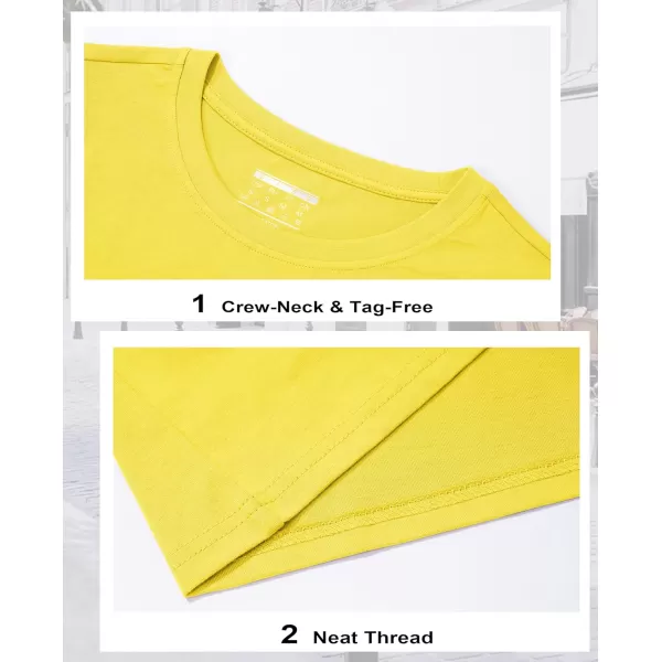 MAGCOMSEN Women's Long-Sleeve Crew-Neck Cotton T-Shirt Classic-Fit Shirt Soft Breathable Casual Tee Basic Tops
