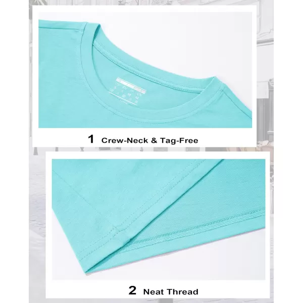 MAGCOMSEN Women's Long-Sleeve Crew-Neck Cotton T-Shirt Classic-Fit Shirt Soft Breathable Casual Tee Basic Tops