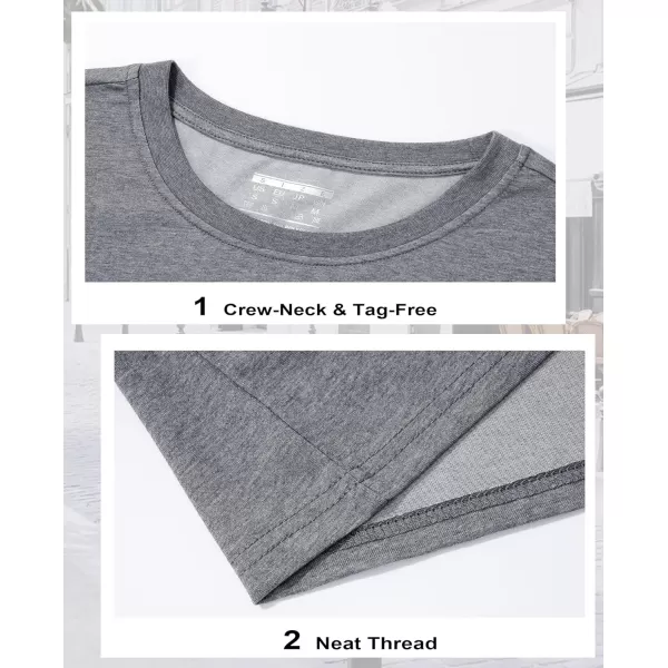 MAGCOMSEN Women's Long-Sleeve Crew-Neck Cotton T-Shirt Classic-Fit Shirt Soft Breathable Casual Tee Basic Tops
