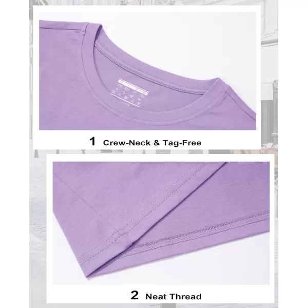MAGCOMSEN Women's Long-Sleeve Crew-Neck Cotton T-Shirt Classic-Fit Shirt Soft Breathable Casual Tee Basic Tops
