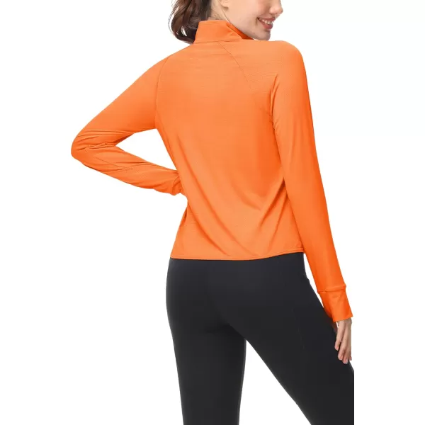 MAGCOMSEN Women's UPF 50+ Lightweight Athletic Jackets Cropped Zip Up Long Sleeve Shirts Sun Protection with Thumb Holes