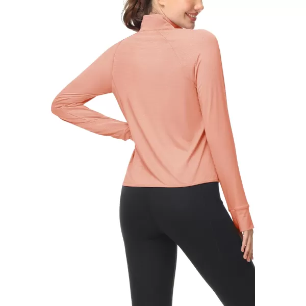 MAGCOMSEN Women's UPF 50+ Lightweight Athletic Jackets Cropped Zip Up Long Sleeve Shirts Sun Protection with Thumb Holes