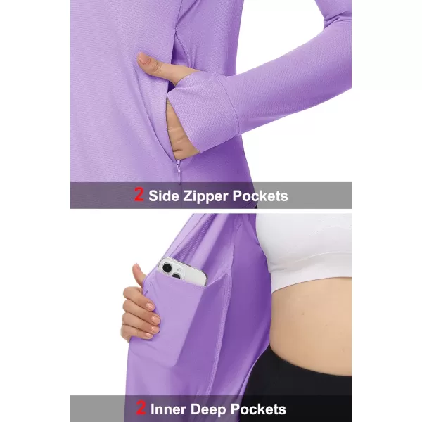 MAGCOMSEN Women's UPF 50+ Lightweight Athletic Jackets Cropped Zip Up Long Sleeve Shirts Sun Protection with Thumb Holes