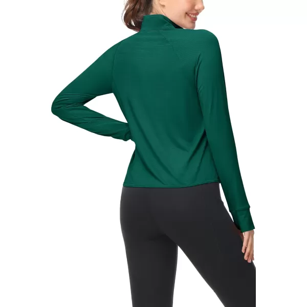 MAGCOMSEN Women's UPF 50+ Lightweight Athletic Jackets Cropped Zip Up Long Sleeve Shirts Sun Protection with Thumb Holes