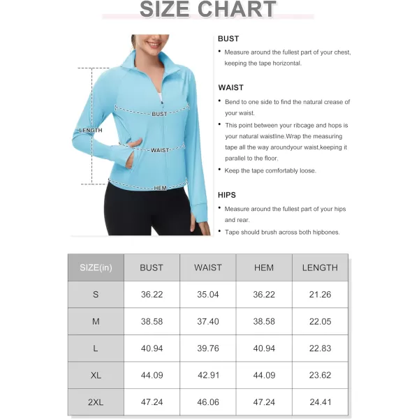 MAGCOMSEN Women's UPF 50+ Lightweight Athletic Jackets Cropped Zip Up Long Sleeve Shirts Sun Protection with Thumb Holes