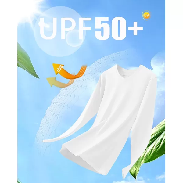 MAGCOMSEN Women's UPF 50+ Long Sleeve Shirts V-Neck UV Sun Protection T-Shirt Hiking Running Workout Outdoor Tee