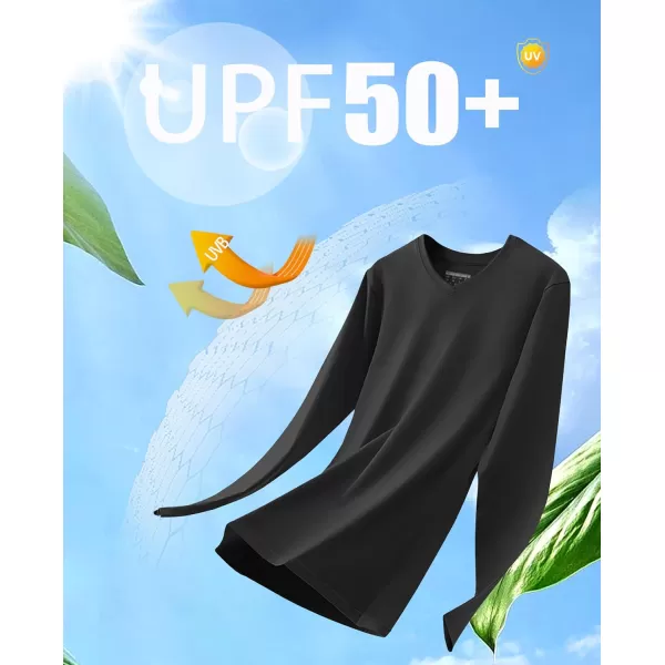 MAGCOMSEN Women's UPF 50+ Long Sleeve Shirts V-Neck UV Sun Protection T-Shirt Hiking Running Workout Outdoor Tee