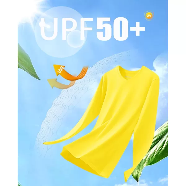 MAGCOMSEN Women's UPF 50+ Long Sleeve Shirts V-Neck UV Sun Protection T-Shirt Hiking Running Workout Outdoor Tee
