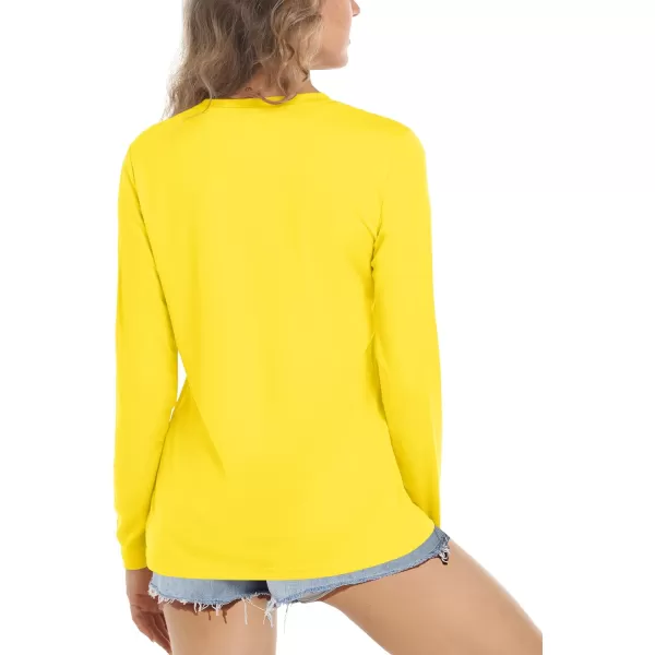 MAGCOMSEN Women's UPF 50+ Long Sleeve Shirts V-Neck UV Sun Protection T-Shirt Hiking Running Workout Outdoor Tee