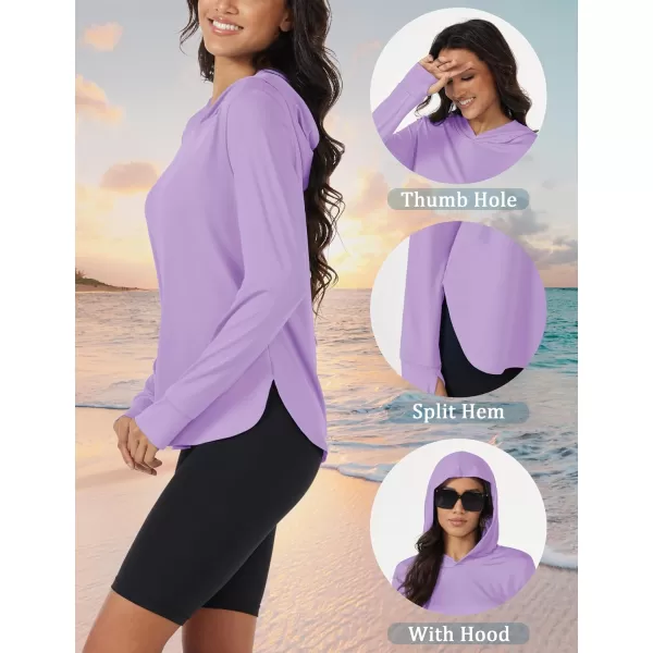 MAGCOMSEN Women's UPF 80+ Quick Dry Sun Protection Hoodie Lightweight SPF Long Sleeve Rashguard with Thumb Hole