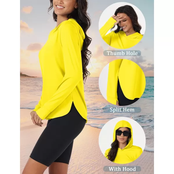 MAGCOMSEN Women's UPF 80+ Quick Dry Sun Protection Hoodie Lightweight SPF Long Sleeve Rashguard with Thumb Hole