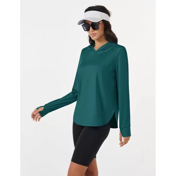 MAGCOMSEN Women's UPF 80+ Quick Dry Sun Protection Hoodie Lightweight SPF Long Sleeve Rashguard with Thumb Hole