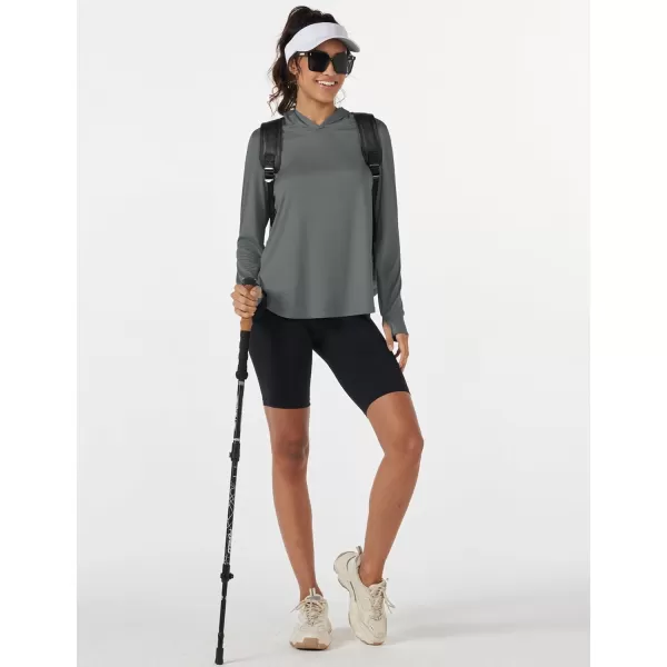 MAGCOMSEN Women's UPF 80+ Quick Dry Sun Protection Hoodie Lightweight SPF Long Sleeve Rashguard with Thumb Hole