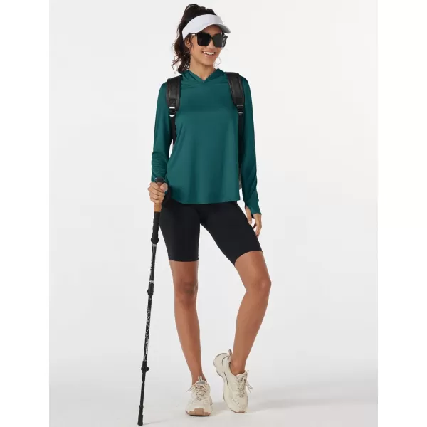 MAGCOMSEN Women's UPF 80+ Quick Dry Sun Protection Hoodie Lightweight SPF Long Sleeve Rashguard with Thumb Hole