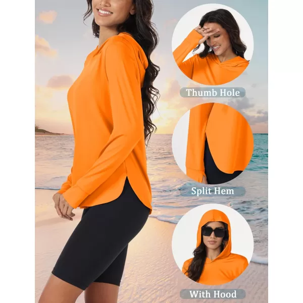 MAGCOMSEN Women's UPF 80+ Quick Dry Sun Protection Hoodie Lightweight SPF Long Sleeve Rashguard with Thumb Hole