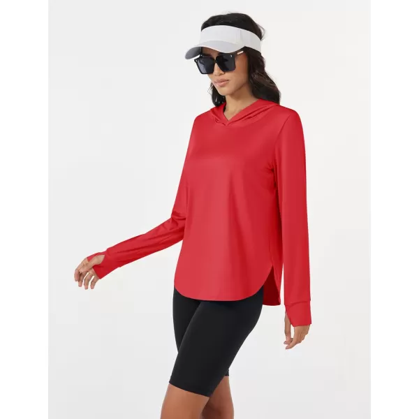 MAGCOMSEN Women's UPF 80+ Quick Dry Sun Protection Hoodie Lightweight SPF Long Sleeve Rashguard with Thumb Hole