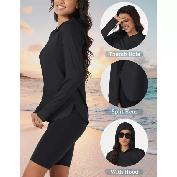 MAGCOMSEN Women's UPF 80+ Quick Dry Sun Protection Hoodie Lightweight SPF Long Sleeve Rashguard with Thumb Hole
