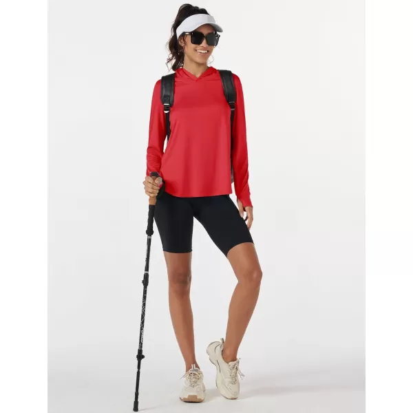 MAGCOMSEN Women's UPF 80+ Quick Dry Sun Protection Hoodie Lightweight SPF Long Sleeve Rashguard with Thumb Hole
