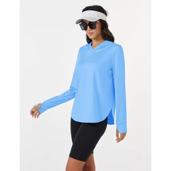MAGCOMSEN Women's UPF 80+ Quick Dry Sun Protection Hoodie Lightweight SPF Long Sleeve Rashguard with Thumb Hole