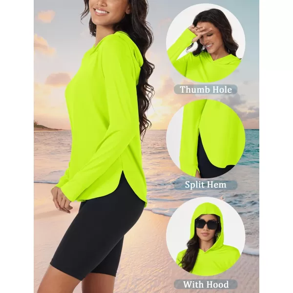 MAGCOMSEN Women's UPF 80+ Quick Dry Sun Protection Hoodie Lightweight SPF Long Sleeve Rashguard with Thumb Hole