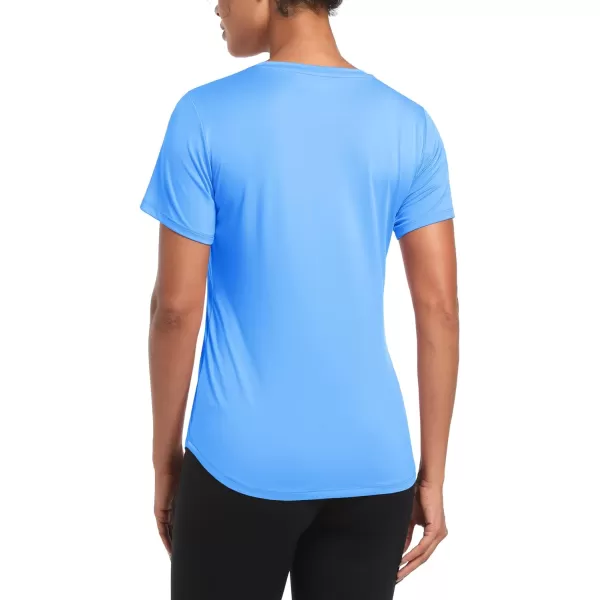 MAGCOMSEN Women's UPF 80+ Short Sleeve T Shirts Quick Dry Breathable Athletic Workout Gym Tops with Curve Hem