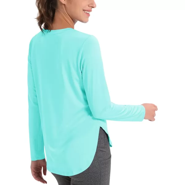 MAGCOMSEN Women's UPF 80+ UV T Shirts Long Sleeve Workout Tops Quick Dry Athletic Tees Gym Hiking Sun Shirt