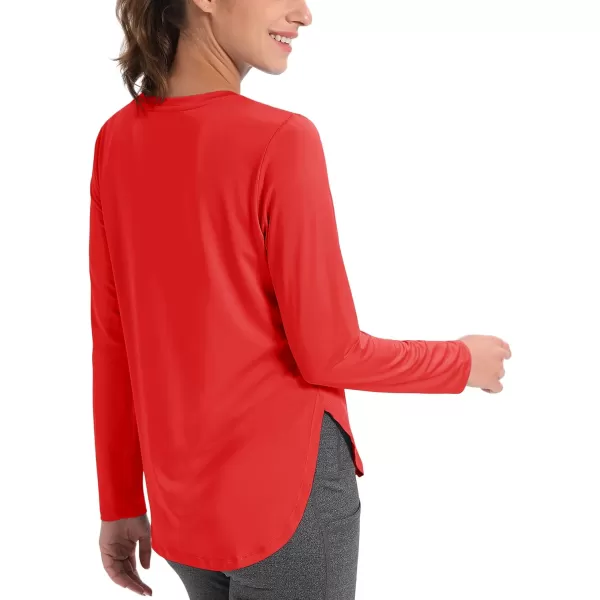 MAGCOMSEN Women's UPF 80+ UV T Shirts Long Sleeve Workout Tops Quick Dry Athletic Tees Gym Hiking Sun Shirt